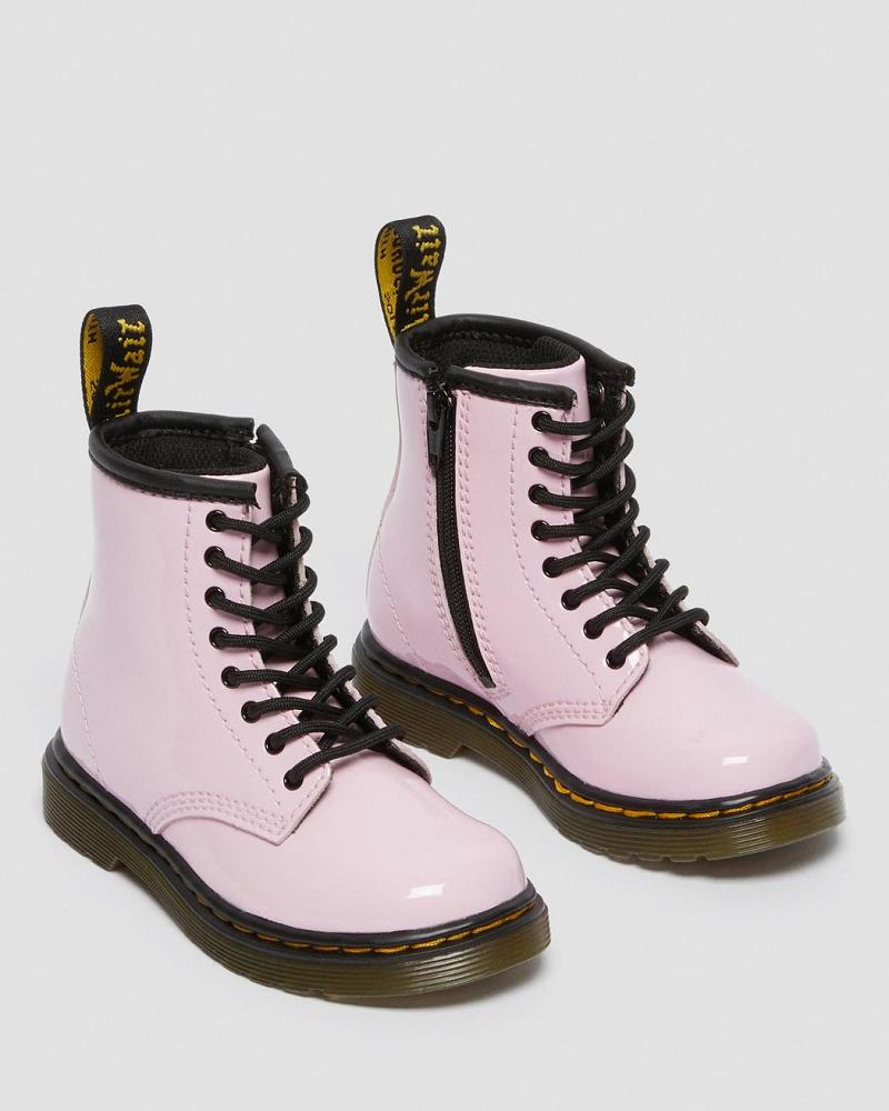 Dr Martens Toddler 1460 Lak Leren Veterlaarzen Kinderen Roze | NL 123ZUT